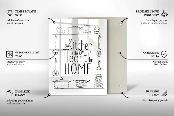 Deska kuchenna Napis, sentencja