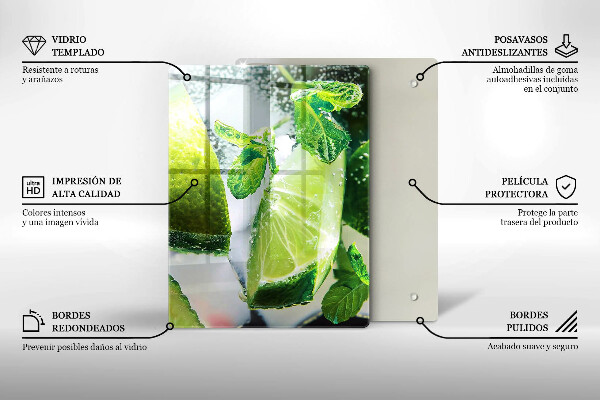 Deska kuchenna Woda z limonką i lodem