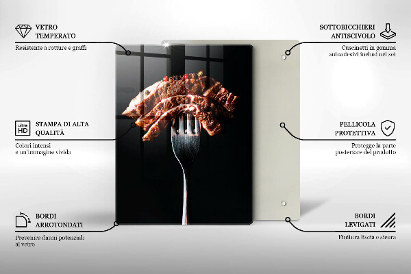 Deska kuchenna Mięso na widelcu