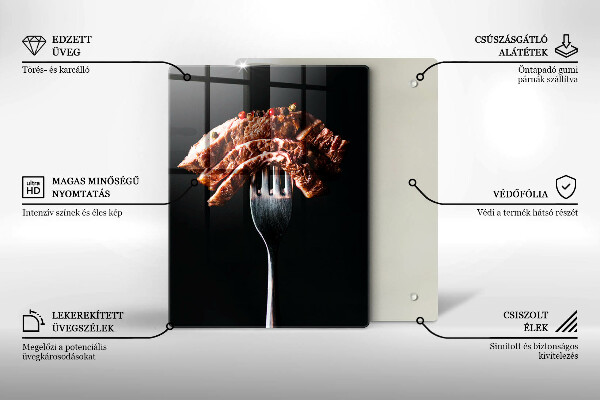 Deska kuchenna Mięso na widelcu