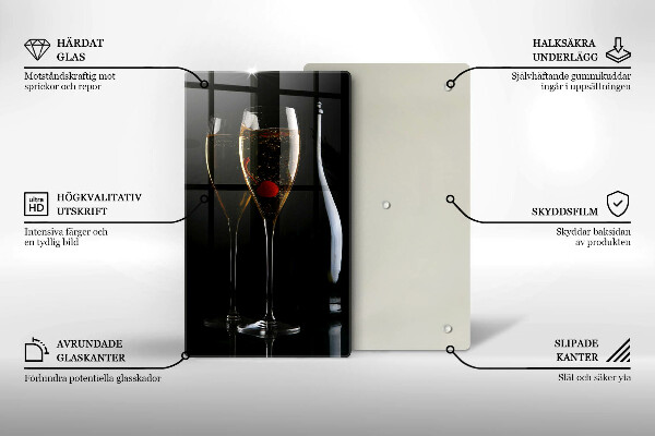 Deska kuchenna Kieliszki szampana