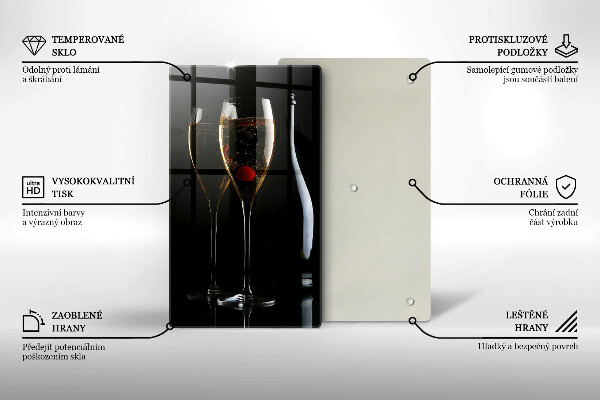 Deska kuchenna Kieliszki szampana