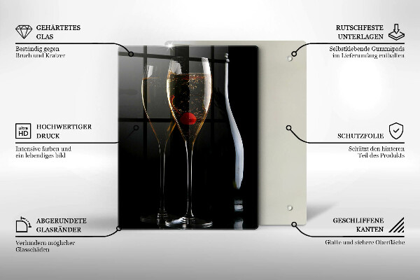 Deska kuchenna Kieliszki szampana