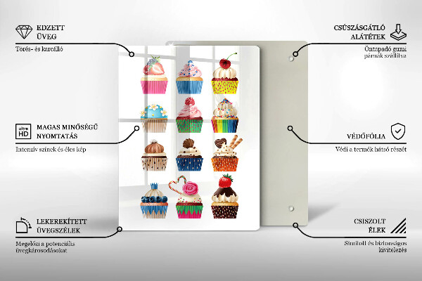 Deska kuchenna Ilustracja babeczki