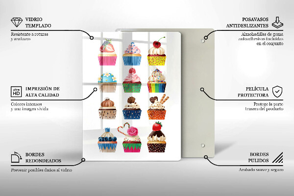 Deska kuchenna Ilustracja babeczki