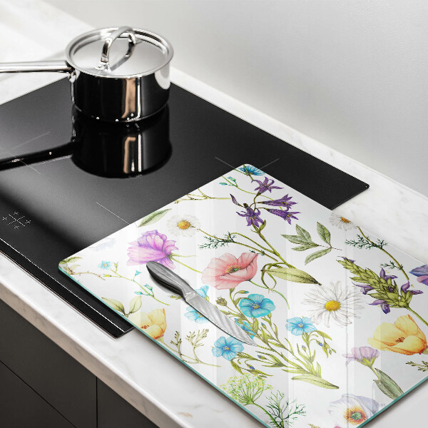 Deska kuchenna Ilustracja kwiaty
