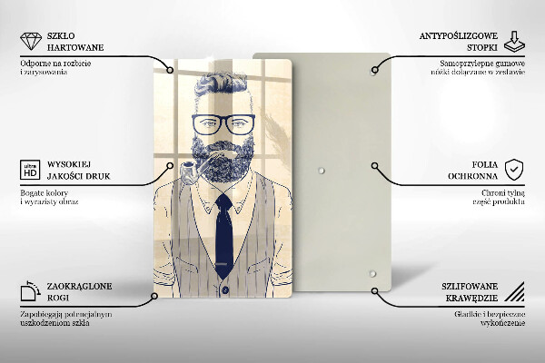 Deska kuchenna Mężczyzna hipster