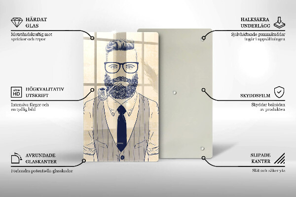 Deska kuchenna Mężczyzna hipster