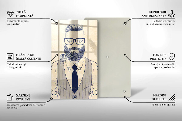 Deska kuchenna Mężczyzna hipster