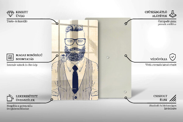Deska kuchenna Mężczyzna hipster