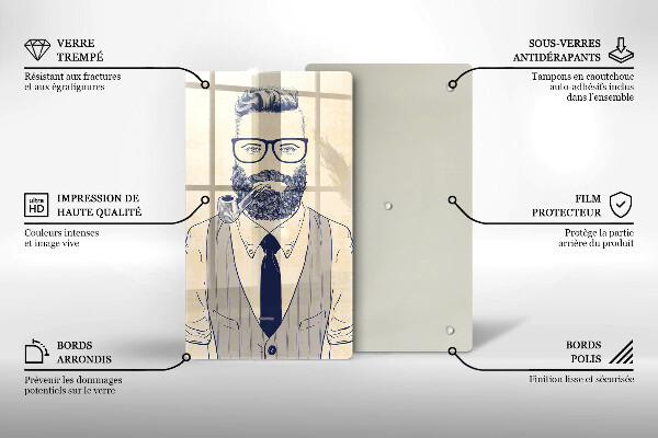 Deska kuchenna Mężczyzna hipster