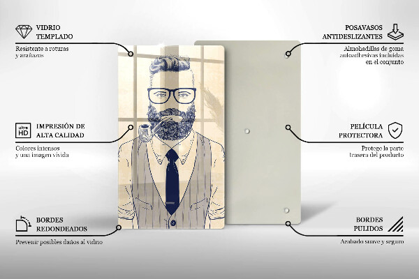 Deska kuchenna Mężczyzna hipster