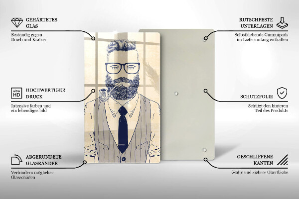 Deska kuchenna Mężczyzna hipster