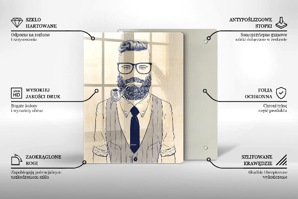 Deska kuchenna Mężczyzna hipster