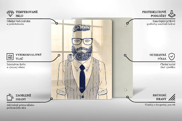 Deska kuchenna Mężczyzna hipster