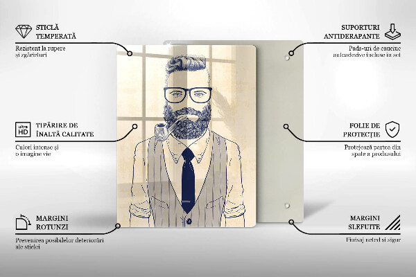 Deska kuchenna Mężczyzna hipster