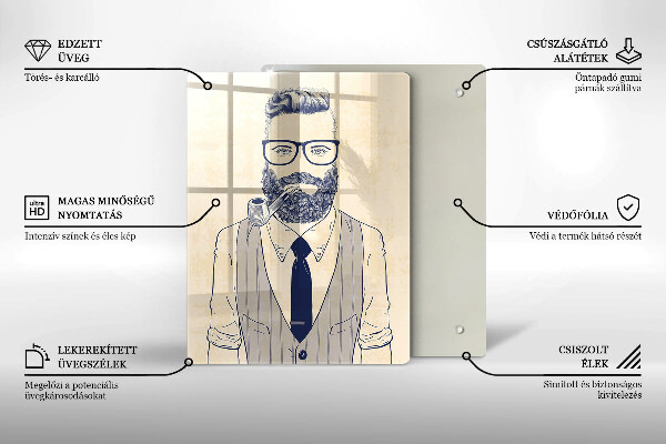 Deska kuchenna Mężczyzna hipster
