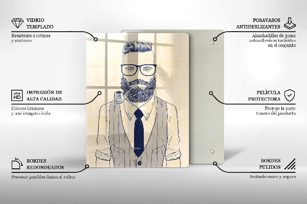 Deska kuchenna Mężczyzna hipster