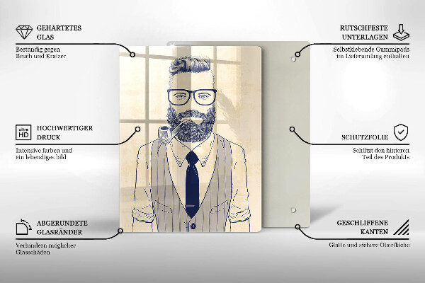 Deska kuchenna Mężczyzna hipster