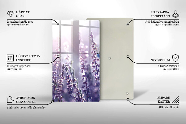 Deska kuchenna Polne kwiaty i motyl