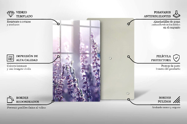 Deska kuchenna Polne kwiaty i motyl