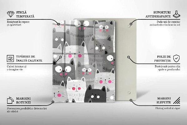 Deska kuchenna Ilustracja koty