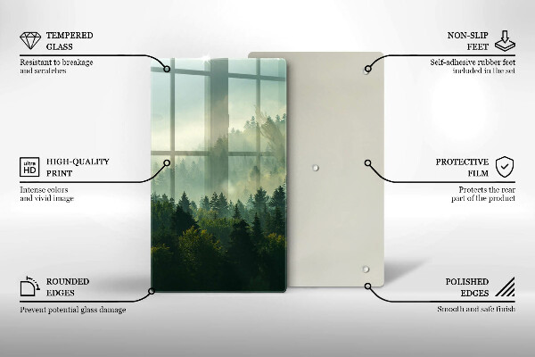 Deska kuchenna Pejzaż Widok na las