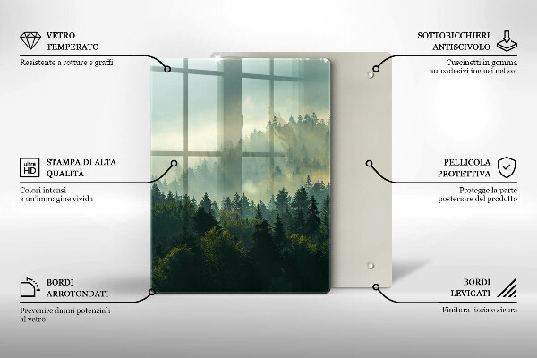 Deska kuchenna Pejzaż Widok na las