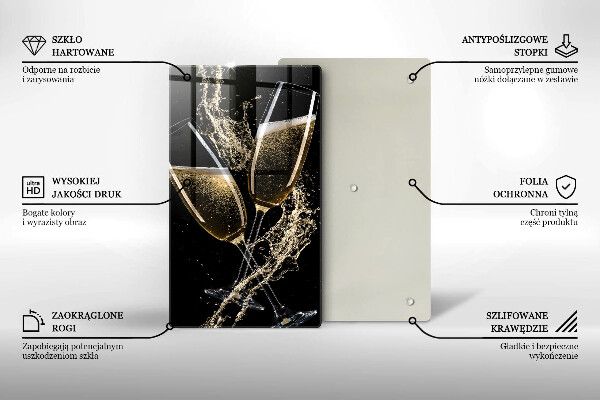 Deska kuchenna Kieliszki szampana