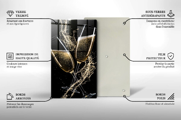 Deska kuchenna Kieliszki szampana