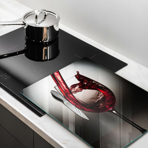 Deska kuchenna Kieliszek i czerwone wino