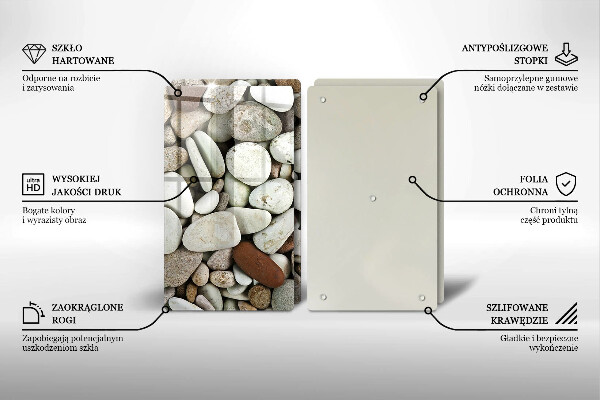 Deska do krojenia Tło małe kamienie