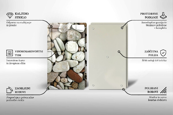 Deska do krojenia Tło małe kamienie