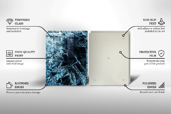 Deska do krojenia Struktura ostry lód