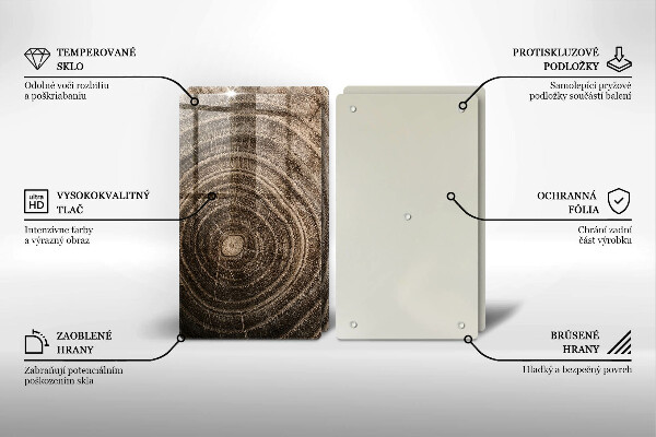 Deska do krojenia Słoje drzewa drewno