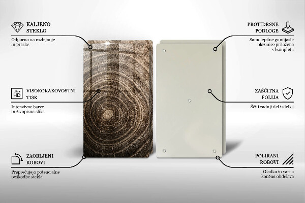 Deska do krojenia Słoje drzewa drewno