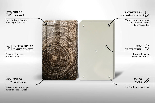 Deska do krojenia Słoje drzewa drewno