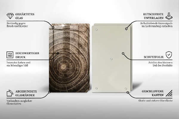 Deska do krojenia Słoje drzewa drewno