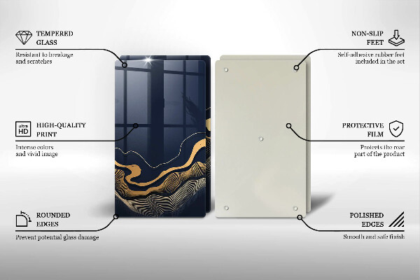 Deska do krojenia Abstrakcja złote linie