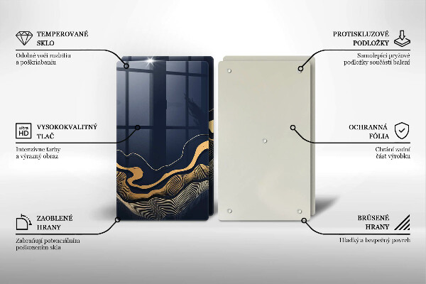 Deska do krojenia Abstrakcja złote linie