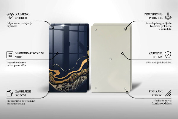 Deska do krojenia Abstrakcja złote linie