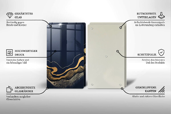 Deska do krojenia Abstrakcja złote linie