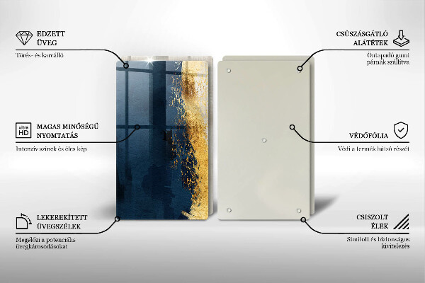 Deska do krojenia Abstrakcja złoto