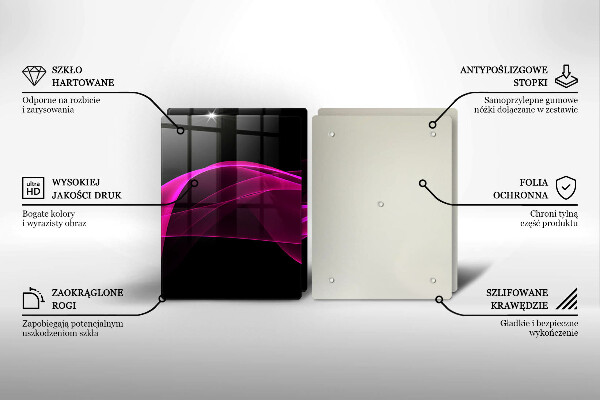 Deska do krojenia Różowa abstrakcja