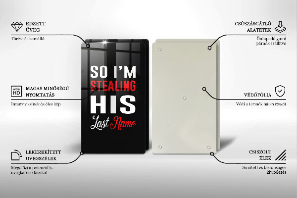 Deska do krojenia Napis, sentencja, wzór