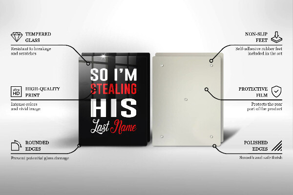 Deska do krojenia Napis, sentencja, wzór