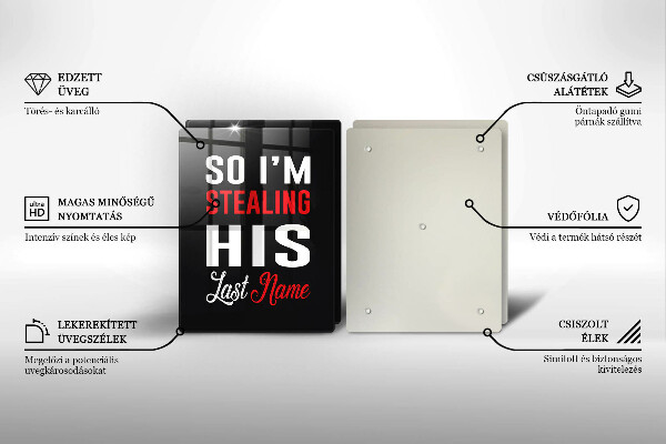 Deska do krojenia Napis, sentencja, wzór