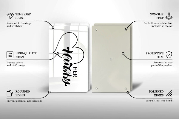 Deska do krojenia Napis, sentencja, wzór