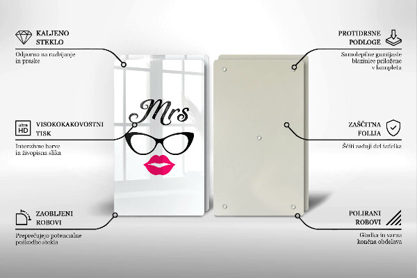 Deska do krojenia Mrs. Mr. - Napis, sentencja