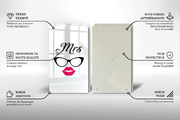 Deska do krojenia Mrs. Mr. - Napis, sentencja